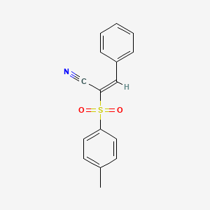molecular formula C16H13NO2S B5688981 (E)-2-(4-methylphenyl)sulfonyl-3-phenylprop-2-enenitrile 