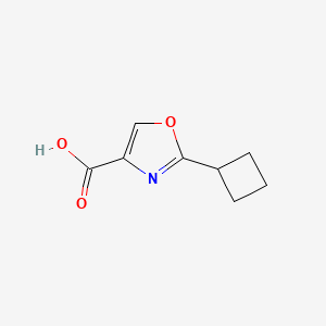molecular formula C8H9NO3 B568901 2-Cyclobutyl-1,3-oxazole-4-carboxylic acid CAS No. 1190314-33-0