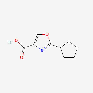 molecular formula C9H11NO3 B568902 2-Cyclopentyl-1,3-oxazole-4-carboxylic acid CAS No. 1247889-30-0