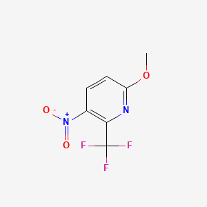 molecular formula C7H5F3N2O3 B568904 6-Methoxy-3-nitro-2-(trifluoromethyl)pyridine CAS No. 727993-33-1