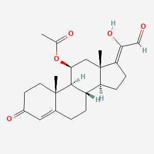 (11beta)-11-(Acetyloxy)-20-hydroxy-3-oxo-pregna-4,17(20)-dien-21-al