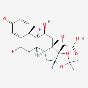 molecular formula C24H28F2O7 B568908 Fluocinolone acetonide-21-carboxylic acid CAS No. 106931-78-6