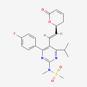 molecular formula C22H24FN3O4S B568913 Rosuvastatin Anhydro Lactone CAS No. 1246665-85-9