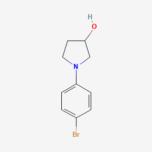 molecular formula C10H12BrNO B568921 1-(4-BroMophenyl)-3-pyrrolidinol CAS No. 536742-64-0