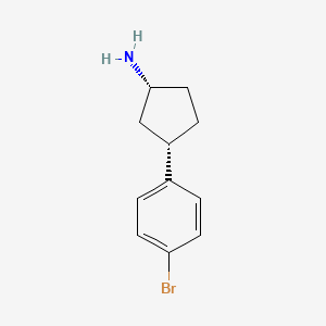 (1R,3S)-3-(4-Bromophenyl)cyclopentanamine