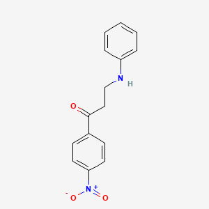 molecular formula C15H14N2O3 B5689284 3-Anilino-1-(4-nitrophenyl)propan-1-one 