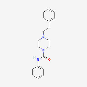 molecular formula C19H23N3O B5689352 N-phenyl-4-(2-phenylethyl)piperazine-1-carboxamide 
