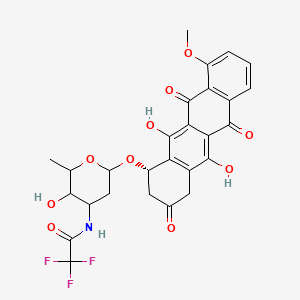 N-[6-[[(1S)-5,12-Dihydroxy-10-methoxy-3,6,11-trioxo-2,4-dihydro-1H-tetracen-1-yl]oxy]-3-hydroxy-2-methyloxan-4-yl]-2,2,2-trifluoroacetamide