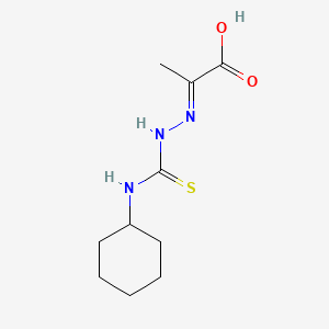 (2E)-2-(cyclohexylcarbamothioylhydrazinylidene)propanoic acid