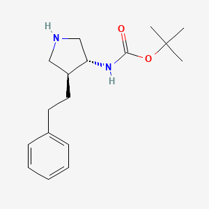 tert-Butyl ((3R,4S)-4-phenethylpyrrolidin-3-yl)carbamate
