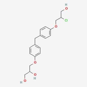 molecular formula C19H23ClO5 B568963 Bisphenol F 2,3-Dihydroxypropyl (2-Chloro-1-propanol) Ether CAS No. 634193-72-9