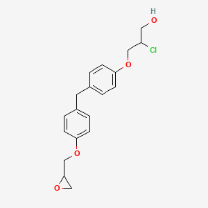 molecular formula C19H21ClO4 B568964 Bisphenol F Glycidyl (2-Chloro-1-propanol) Ether CAS No. 194672-61-2