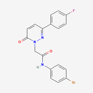 molecular formula C18H13BrFN3O2 B5689658 N-(4-bromophenyl)-2-(3-(4-fluorophenyl)-6-oxopyridazin-1(6H)-yl)acetamide 