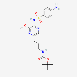 tert-Butyl (3-(5-(4-aminophenylsulfonamido)-6-methoxypyrazin-2-yl)propyl)carbamate