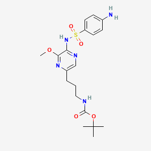 Tert-butyl N-[3-[5-[(4-aminophenyl)sulfonylamino]-6-methoxypyrazin-2-yl]propyl]carbamate