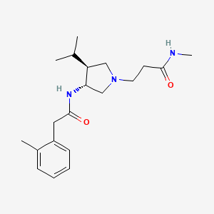molecular formula C20H31N3O2 B5689744 N-methyl-3-[(3R,4S)-3-[[2-(2-methylphenyl)acetyl]amino]-4-propan-2-ylpyrrolidin-1-yl]propanamide 