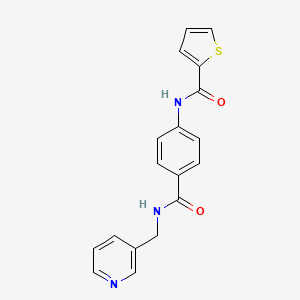 molecular formula C18H15N3O2S B5689774 N-[4-(pyridin-3-ylmethylcarbamoyl)phenyl]thiophene-2-carboxamide 