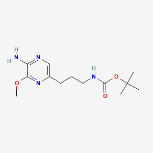 tert-Butyl (3-(5-amino-6-methoxypyrazin-2-yl)propyl)carbamate