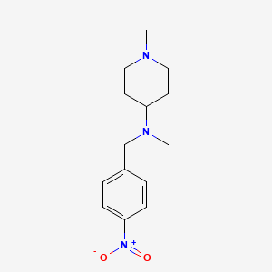 molecular formula C14H21N3O2 B5689805 N,1-dimethyl-N-[(4-nitrophenyl)methyl]piperidin-4-amine 