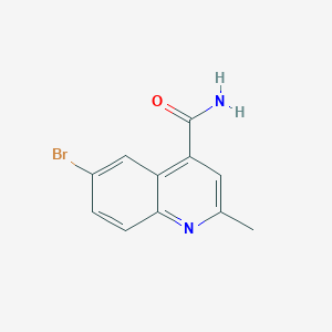molecular formula C11H9BrN2O B5689816 6-Bromo-2-methylquinoline-4-carboxamide 