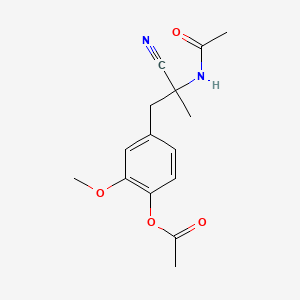 [4-(2-Acetamido-2-cyanopropyl)-2-methoxyphenyl] acetate