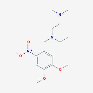molecular formula C15H25N3O4 B5689904 N'-[(4,5-dimethoxy-2-nitrophenyl)methyl]-N'-ethyl-N,N-dimethylethane-1,2-diamine 