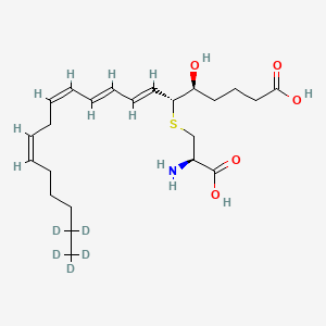 molecular formula C23H32D5NO5S B568994 Leukotriene E4-d5 CAS No. 1240398-14-4