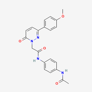 molecular formula C21H20N4O4 B5690051 N-[4-(acetylamino)phenyl]-2-[3-(4-methoxyphenyl)-6-oxopyridazin-1(6H)-yl]acetamide 