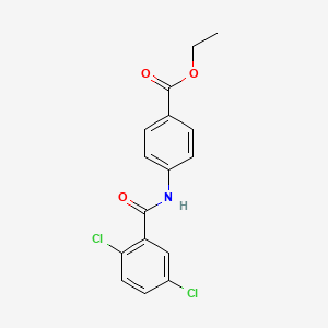 molecular formula C16H13Cl2NO3 B5690143 ETHYL 4-(2,5-DICHLOROBENZAMIDO)BENZOATE 