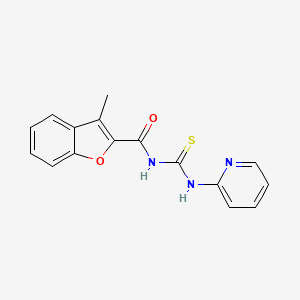molecular formula C16H13N3O2S B5690147 3-methyl-N-(pyridin-2-ylcarbamothioyl)-1-benzofuran-2-carboxamide 