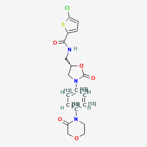 molecular formula C19H18ClN3O5S B569021 Rivaroxaban-13C6 CAS No. 1261392-59-9