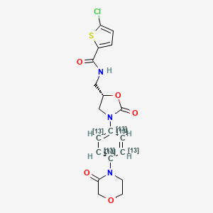 5-chloro-N-[[(5S)-2-oxo-3-[4-(3-oxomorpholin-4-yl)(1,2,3,4,5,6-13C6)cyclohexa-1,3,5-trien-1-yl]-1,3-oxazolidin-5-yl]methyl]thiophene-2-carboxamide
