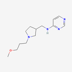 molecular formula C13H22N4O B5690237 N-{[1-(3-methoxypropyl)pyrrolidin-3-yl]methyl}pyrimidin-4-amine 