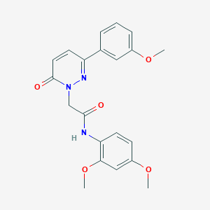 molecular formula C21H21N3O5 B5690531 N-(2,4-dimethoxyphenyl)-2-(3-(3-methoxyphenyl)-6-oxopyridazin-1(6H)-yl)acetamide 
