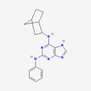 molecular formula C18H20N6 B569058 2-phenyl-amino-N6-endo-norbornyladenine CAS No. 863202-33-9