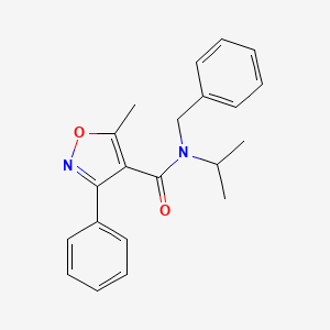 molecular formula C21H22N2O2 B5690599 N-benzyl-5-methyl-3-phenyl-N-(propan-2-yl)-1,2-oxazole-4-carboxamide 