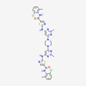 molecular formula C36H34Cl2N12O2S2 B569062 Dasatinib Dimeric Impurity CAS No. 910297-61-9