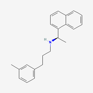 molecular formula C22H25N B569069 (R)-N-(1-(naphthalen-1-yl)ethyl)-3-(m-tolyl)propan-1-amine CAS No. 253337-60-9