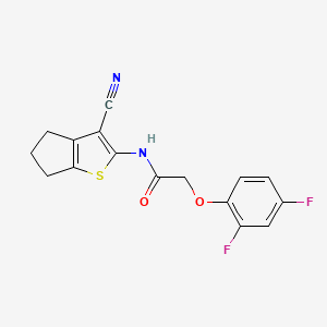 molecular formula C16H12F2N2O2S B5690713 N-(3-cyano-5,6-dihydro-4H-cyclopenta[b]thiophen-2-yl)-2-(2,4-difluorophenoxy)acetamide 