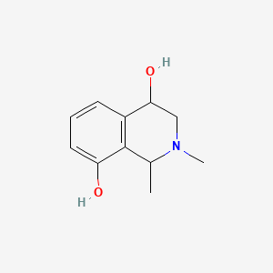 molecular formula C11H15NO2 B569072 1,2-Dimethyl-1,2,3,4-tetrahydroisoquinoline-4,8-diol CAS No. 102830-20-6