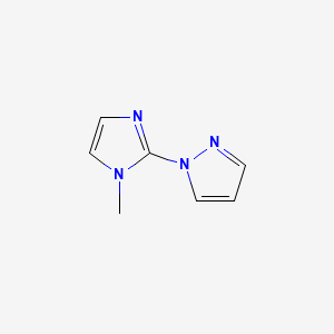 molecular formula C7H8N4 B569074 1-(1-Methyl-1H-imidazol-2-yl)-1H-pyrazole CAS No. 1339140-30-5
