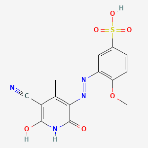 3-[(5-Cyano-6-hydroxy-4-methyl-2-oxo-1H-pyridin-3-yl)diazenyl]-4-methoxybenzenesulfonic acid