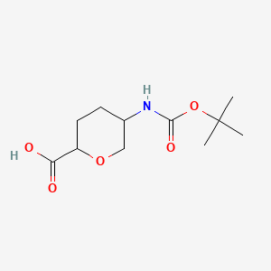 molecular formula C11H19NO5 B569081 5-(Boc-氨基)-四氢-吡喃-2-羧酸 CAS No. 1408074-42-9