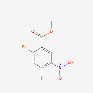 molecular formula C8H5BrFNO4 B569085 Methyl 2-bromo-4-fluoro-5-nitrobenzoate CAS No. 85953-31-7