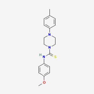 molecular formula C19H23N3OS B5690887 N-(4-methoxyphenyl)-4-(4-methylphenyl)piperazine-1-carbothioamide 