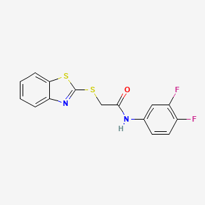 molecular formula C15H10F2N2OS2 B5690940 2-(1,3-benzothiazol-2-ylsulfanyl)-N-(3,4-difluorophenyl)acetamide 