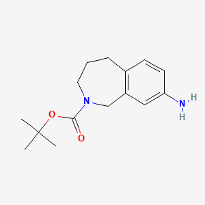 molecular formula C15H22N2O2 B569095 tert-Butyl 8-amino-4,5-dihydro-1H-benzo[c]azepine-2(3H)-carboxylate CAS No. 939043-41-1