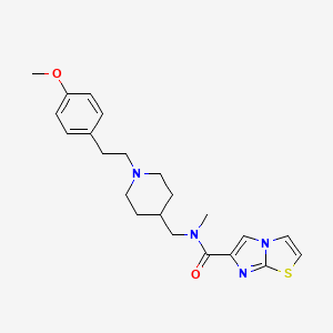 molecular formula C22H28N4O2S B5690951 N-[[1-[2-(4-methoxyphenyl)ethyl]piperidin-4-yl]methyl]-N-methylimidazo[2,1-b][1,3]thiazole-6-carboxamide 