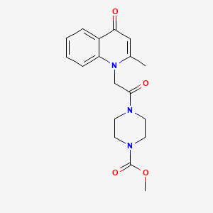 molecular formula C18H21N3O4 B5691180 methyl 4-[(2-methyl-4-oxoquinolin-1(4H)-yl)acetyl]piperazine-1-carboxylate 