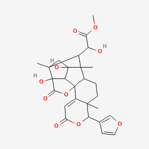 molecular formula C27H30O10 B569129 Swietemahalactone 